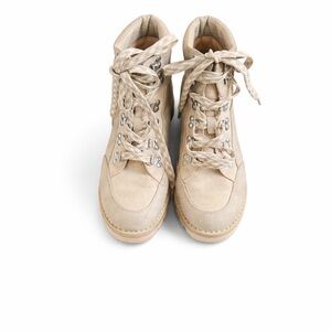 Corkys Vintage Taupe Suede Hiking Boots Lace Up Lug Sole Women’s 6M